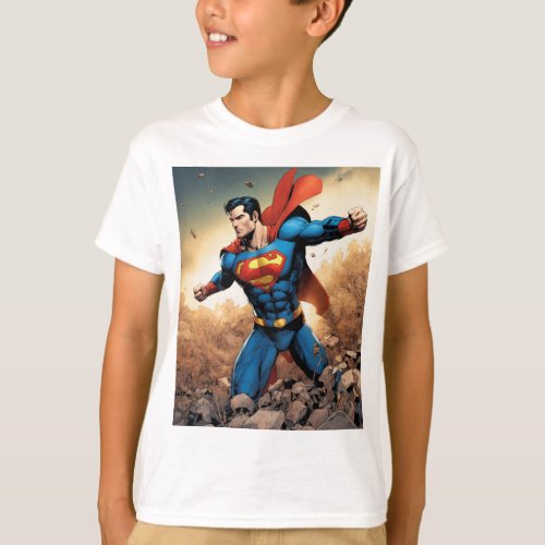 A fantastic t_shirt for kids with super hero 