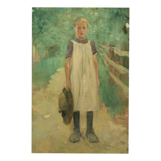A Farmgirl, 1895 Wood Wall Decor (Front)