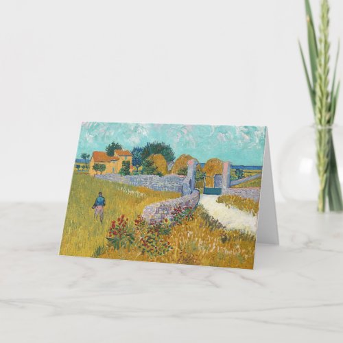 A Farmhouse in Provence Vincent Van Gogh Notecard