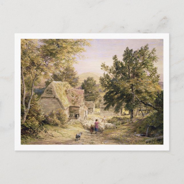 A Farmyard near Princes Risborough, 1845/6 (w/c on Postcard (Front)