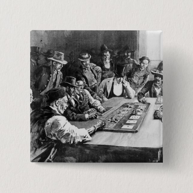 A Faro Game at El Paso Button (Front)