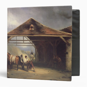 A Farrier shoeing a Horse Binder