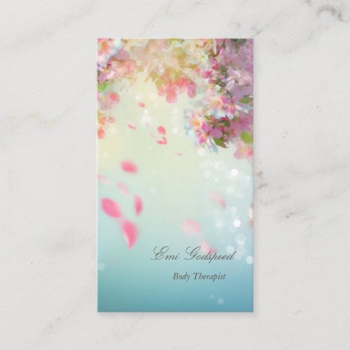 a fashionable card with pink petals