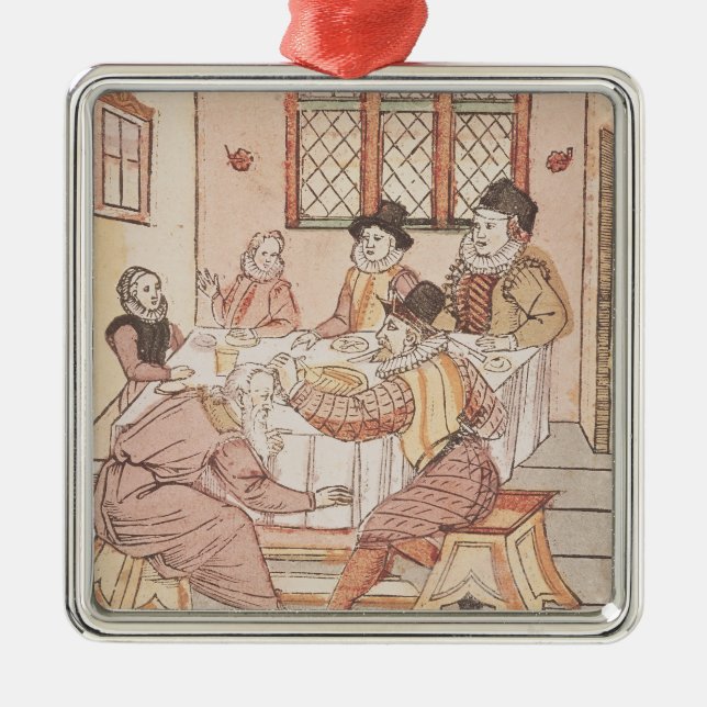 A Father Mistreated by his Son Metal Ornament (Front)