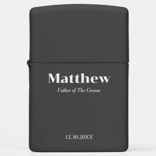 A Fathers Flame _ Gift For Father of the Bride Zippo Lighter