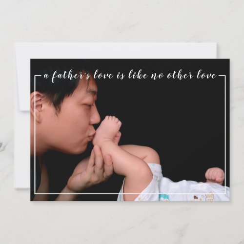 A Fathers Love Modern Personal Fathers Day Photo Card
