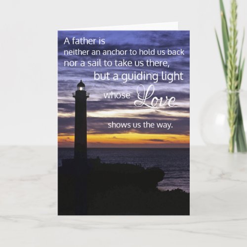 A Fathers Love Shows Us the Way Quote Card