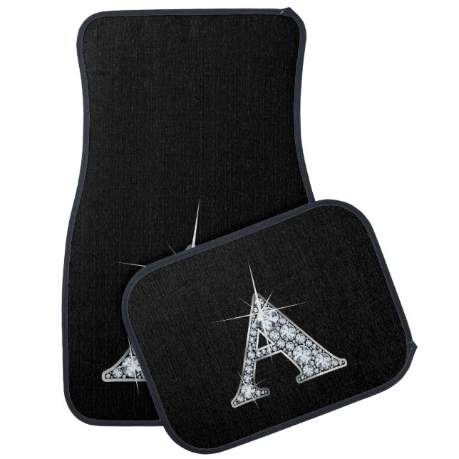 A Faux-Diamond Bling Car Mat (Set)