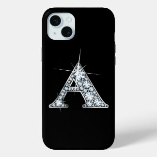 A Faux Diamond Monogram iPhone 15 Plus Case