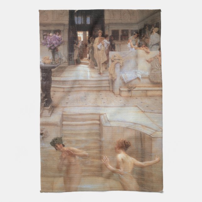 A Favorite Custom by Sir Lawrence Alma-Tadema Towel (Vertical)