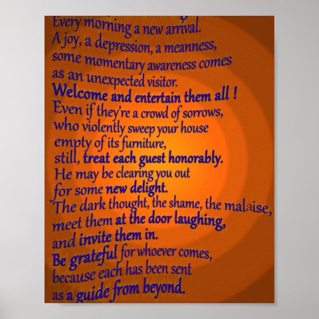 A favorite RUMI poem  Poster (Front)