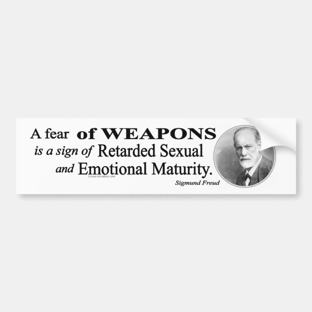 A Fear of Weapons Bumper Sticker (Front)