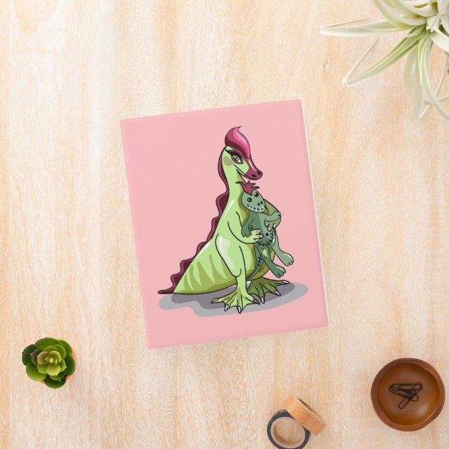 A Female Hadrosaurus Holding A Doll. Mini Binder (InSitu)