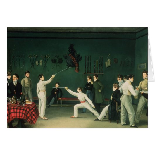 A Fencing Scene, 1827 Cards (Front Horizontal)