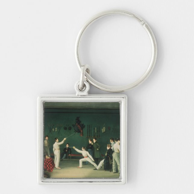 A Fencing Scene, 1827 Keychain (Front)