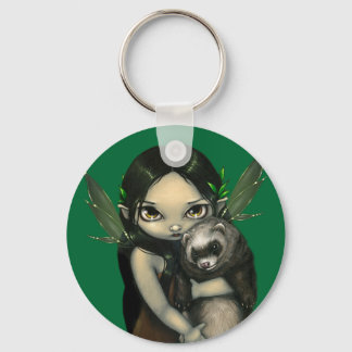 "A Ferret and His Fairy" Keychain