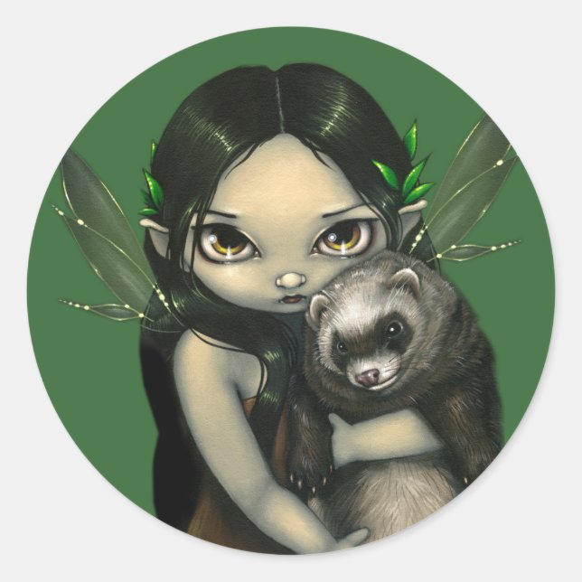 "A Ferret and His Fairy" Sticker (Front)