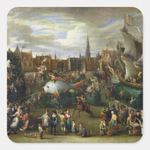 A Festival at Antwerp Square Sticker