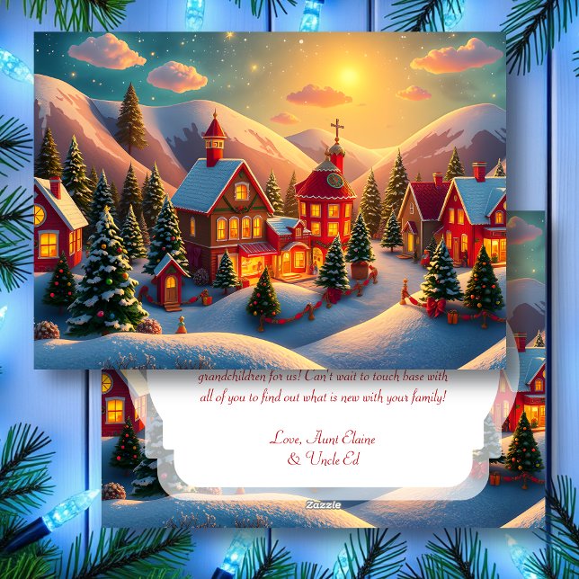 A Festive Lil' Christmas Village Personalized Holiday Card (Creator Uploaded)