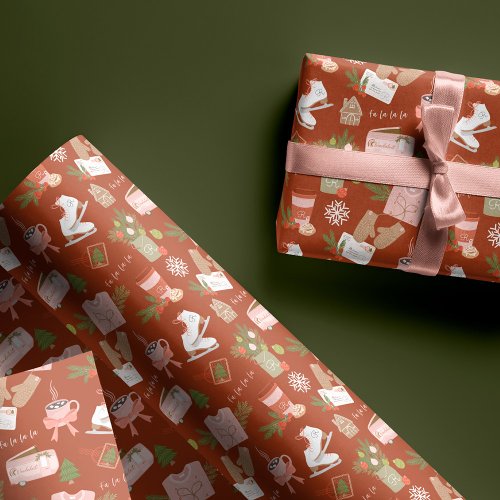 A Few of My Favourite Christmas Things Monogram Wrapping Paper