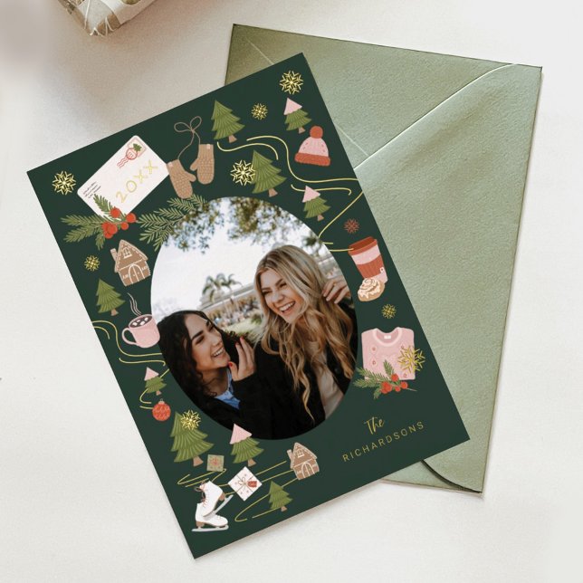 A Few of Our Favorite Christmas Things Photo Foil Holiday Card (Creator Uploaded)