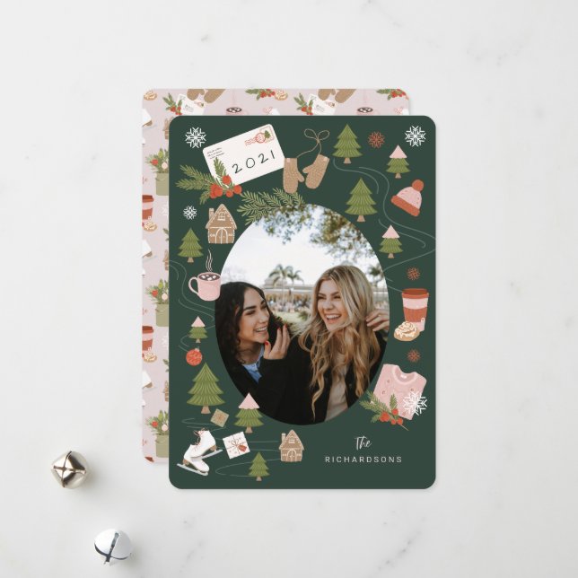 A Few of Our Favourite Christmas Things Photo Holiday Card (Front/Back In Situ)