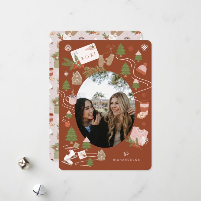 A Few of Our Favourite Christmas Things Photo Holiday Card (Front/Back In Situ)