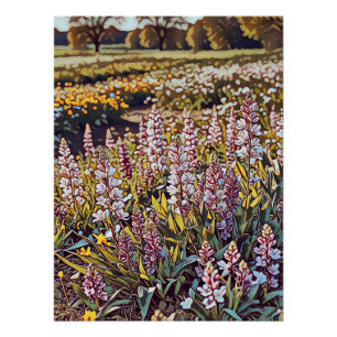 A field full of flowers - Glossy Poster