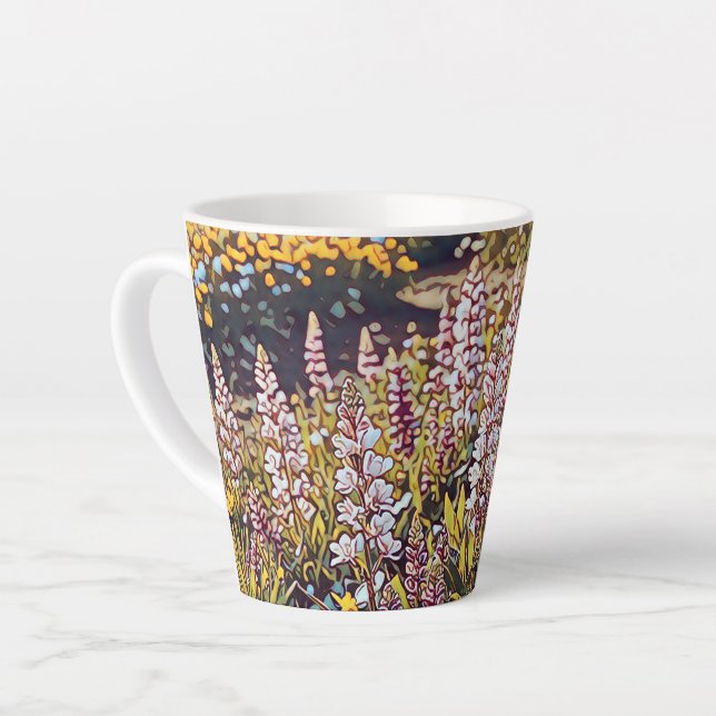 A field full of flowers - Latte Mug (Left Angle)