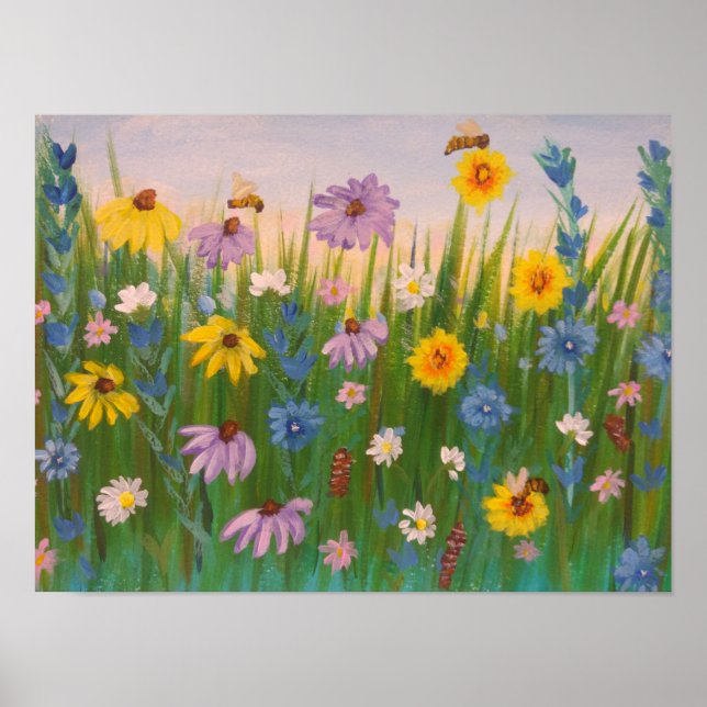 A field full of wild flowers poster (Front)