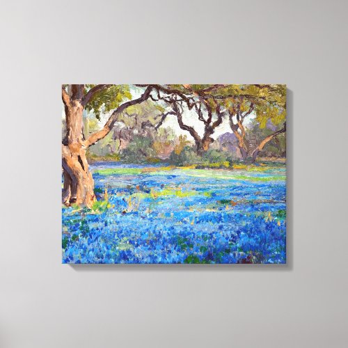 A Field of Bluebonnets at Alamo Heights 1919 Canvas Print