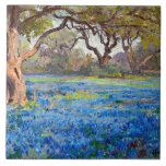 A Field of Bluebonnets at Alamo Heights, 1919, Ceramic Tile<br><div class="desc">A Field of Bluebonnets at Alamo Heights,  fine art painting by Julian Onderdonk</div>