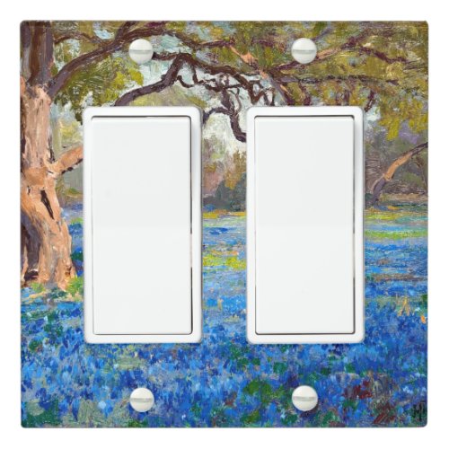 A Field of Bluebonnets at Alamo Heights 1919 Light Switch Cover