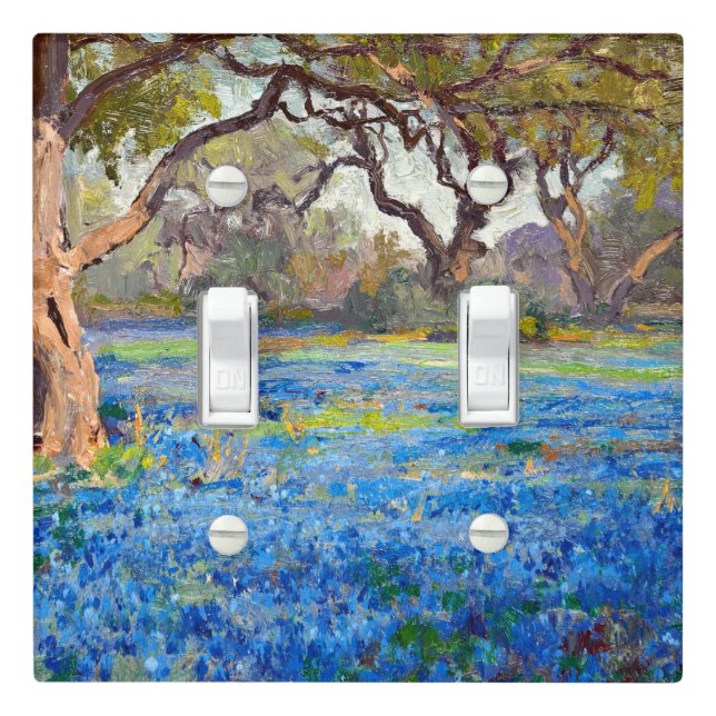 A Field of Bluebonnets at Alamo Heights, 1919 Light Switch Cover (In Situ)