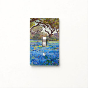 A Field of Bluebonnets at Alamo Heights, 1919 Light Switch Cover
