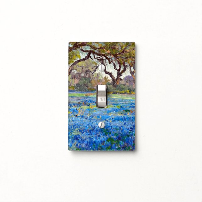 A Field of Bluebonnets at Alamo Heights, 1919 Light Switch Cover (In Situ)