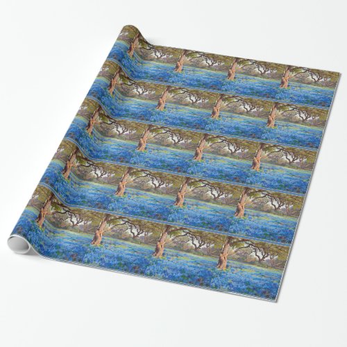 A Field of Bluebonnets at Alamo Heights 1919 Wrapping Paper