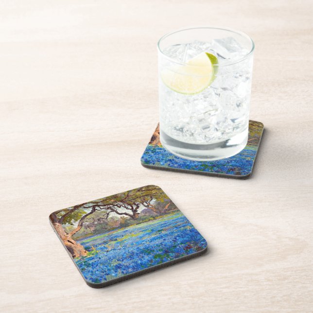 A Field of Bluebonnets at Alamo Heights, Beverage Coaster (Right Side)