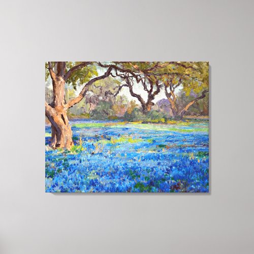 A Field of Bluebonnets at Alamo Heights Canvas Print