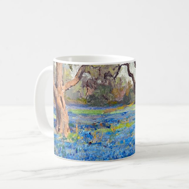 A Field of Bluebonnets at Alamo Heights,  Coffee Mug (Front Left)