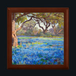 A Field of Bluebonnets at Alamo Heights, Gift Box<br><div class="desc">A Field of Bluebonnets at Alamo Heights, popular fine art painting by Julian Onderdonk.</div>