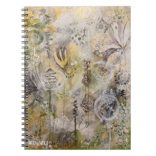 A Field Of Sober Fantasy Flowers Spiral Notebook