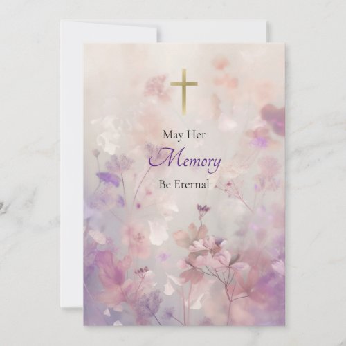 A Field of Soft Wildflowers Orthodox Sympathy Card