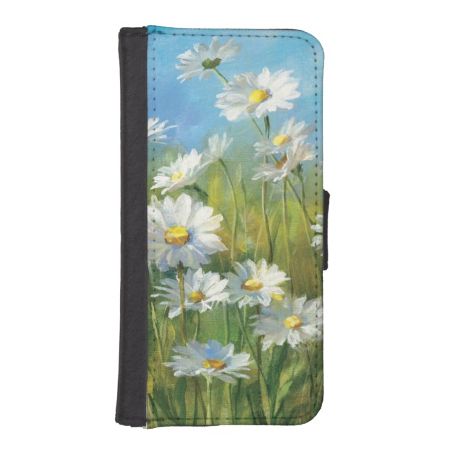 A Field of White Daisies iPhone Wallet Case (Front)
