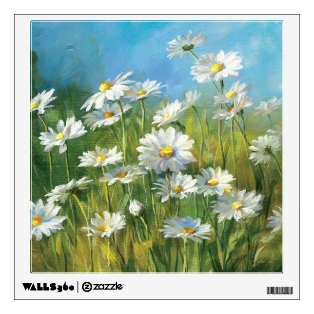 A Field of White Daisies Wall Sticker (Front)