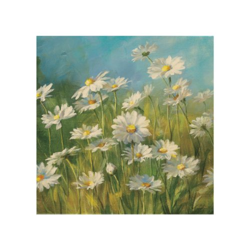 A Field of White Daisies Wood Wall Decor