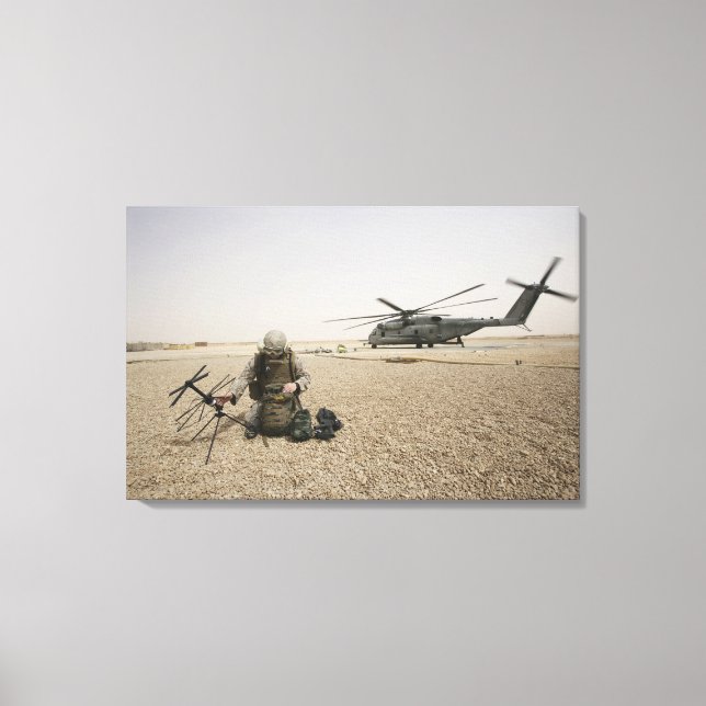 A field radio operator canvas print (Front)