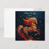 a fiery horse against a starry sky (Front/Back)