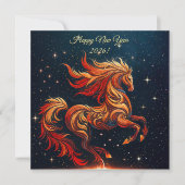 a fiery horse against a starry sky (Front)