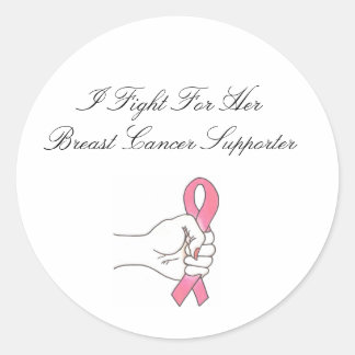 A Fight For Her Logo1, I Fight For Her Breast C... Classic Round Sticker